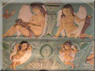 Hand-painted tin ceiling from the Opera House.