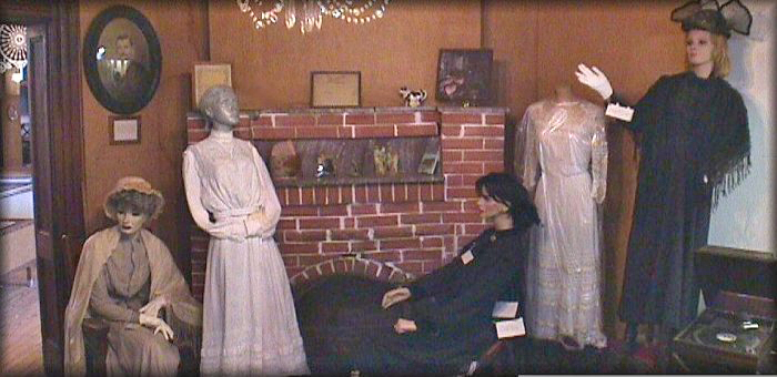 Period apparel display.